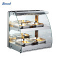 120L Curved Glass Warm Display Cabinet Food Warmer Display Showcase